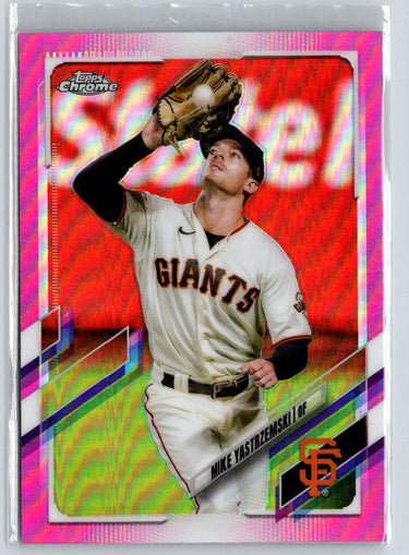 2021 Topps Chrome #108 Mike Yastrzemski Pink Refractor G11
