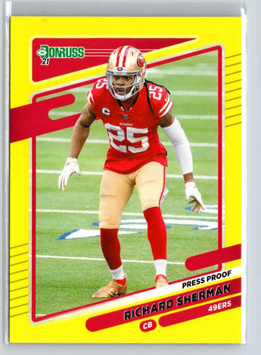 2021 Donruss - Press Proof Yellow #60 Richard Sherman G11