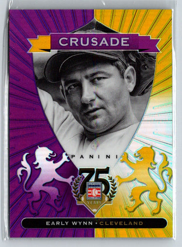 2014 Panini Hall of Fame Crusades Purple #43 Early Wynn #/50 G12