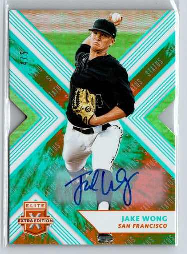 2018 Panini Elite Extra Edition #79 Jake Wong Autographs Die Cut Tie-Dye #/5 G12