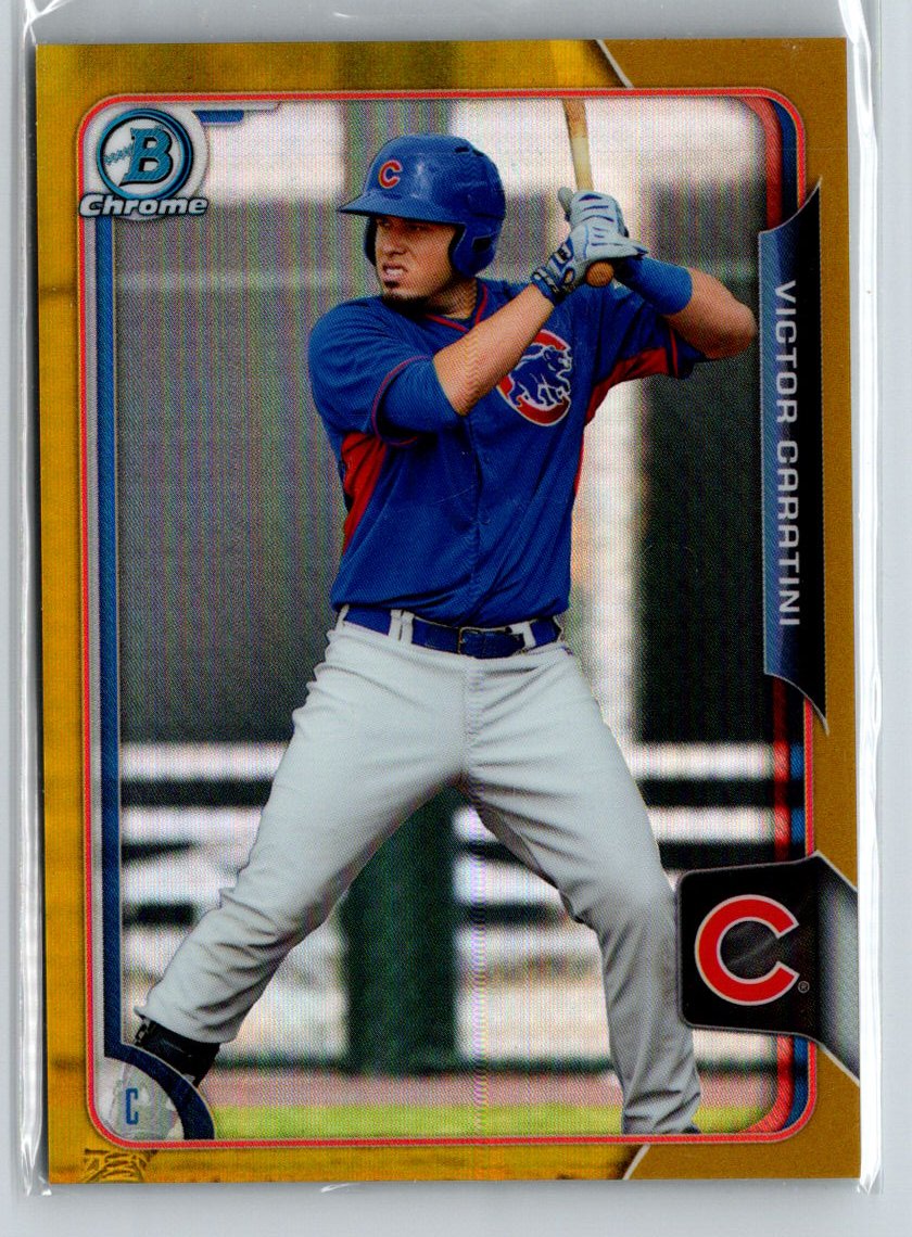 2015 Bowman Chrome #BCP220 Victor Caratini Prospects Gold Refractors #/50 G12