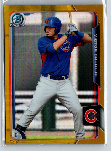 2015 Bowman Chrome #BCP220 Victor Caratini Prospects Gold Refractors #/50 G12