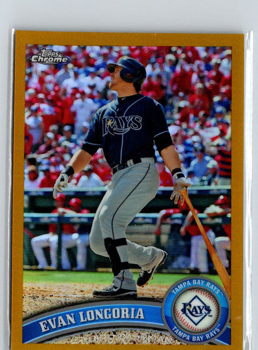 2011 Topps Chrome #13 Evan Longoria Gold Refractors #/50 G12