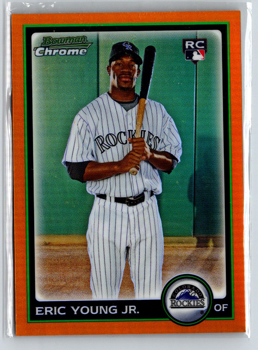 2010 Bowman Chrome #194 Eric Young Jr. Orange Refractors #/25 G12