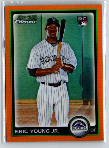 2010 Bowman Chrome #194 Eric Young Jr. Orange Refractors #/25 G12