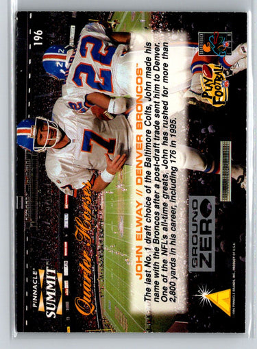 1996 Summit #196 John Elway Ground Zero G12