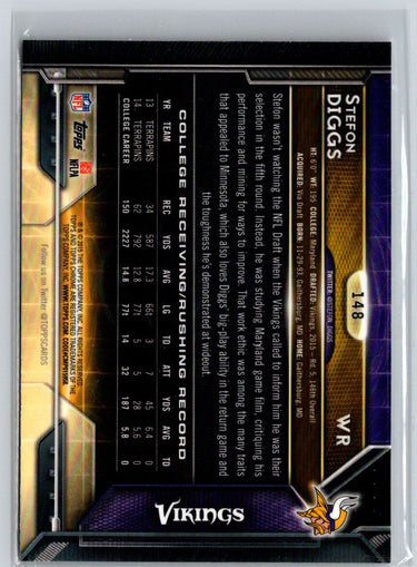 2015 Topps Chrome #148 Stefon Diggs Refractor G13