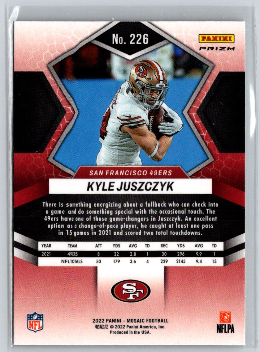 2022 Panini Mosaic #226 Kyle Juszczyk Mosaic Green G13