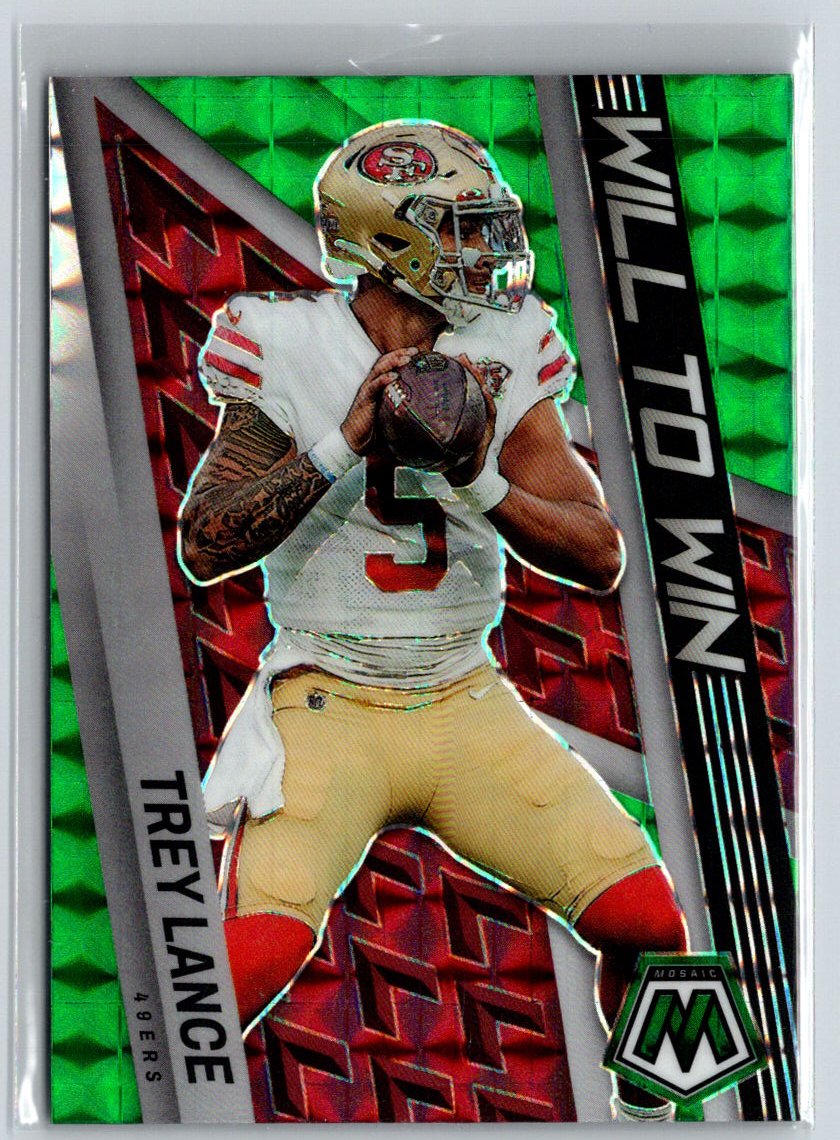 2022 Panini Mosaic #WW-11 Trey Lance Will to Win Mosaic Green G13