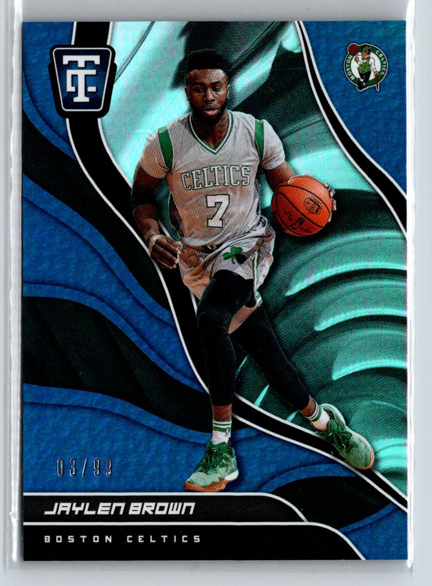 2017-18 Panini Totally Certified #14 Jaylen Brown Blue #/99 G13