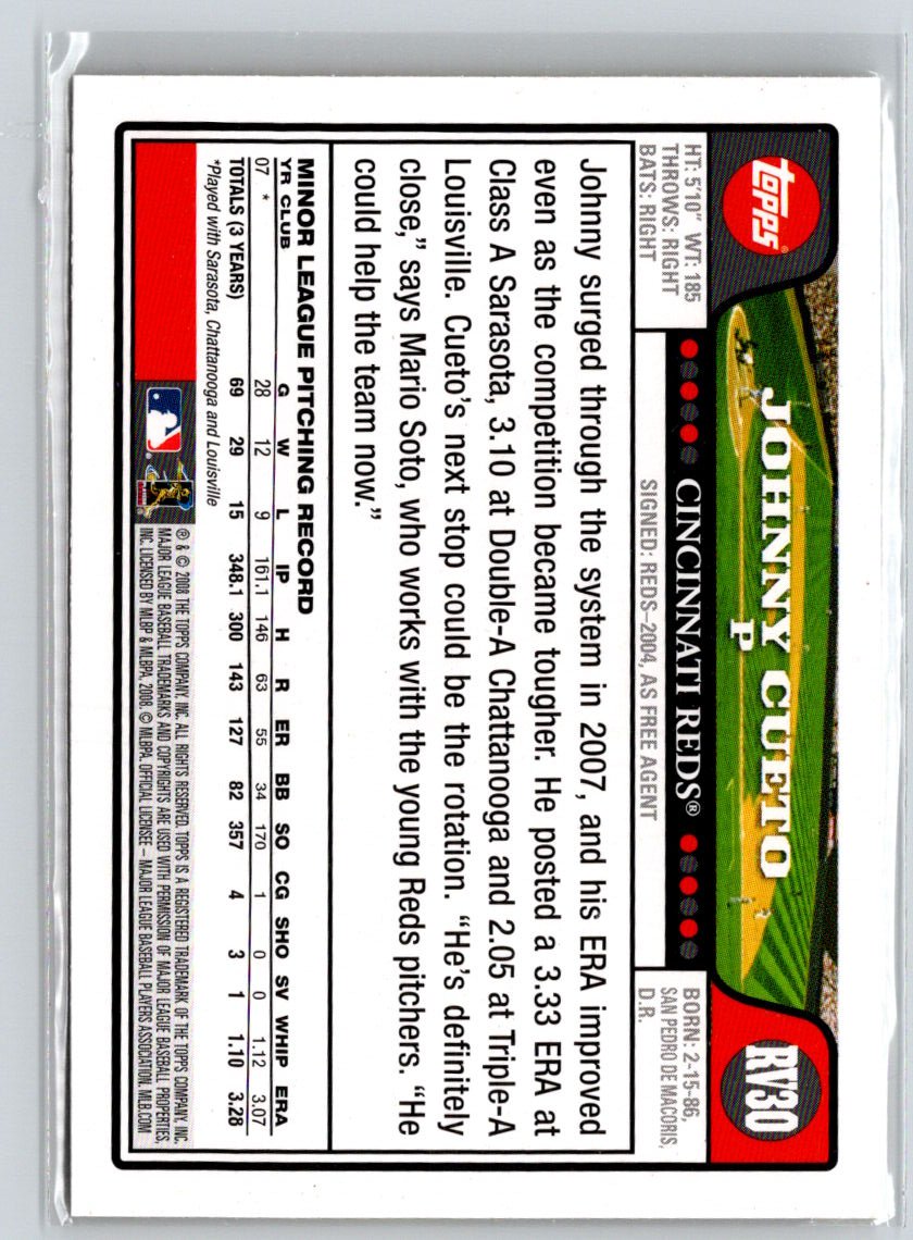 2008 Topps #RV30 Johnny Cueto Kmart G14