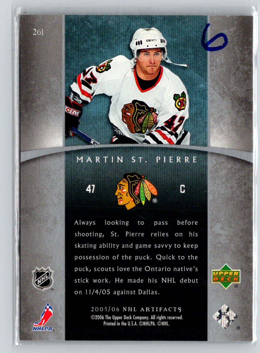 2005-06 Upper Deck Rookie Update #261 Martin St. Pierre Artifacts #/750 G14