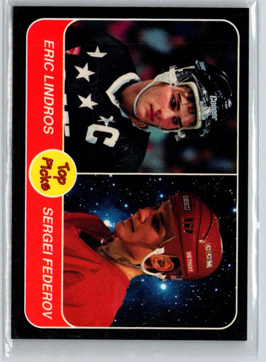 1990 Top Picks Eric Lindross Sergei Federov Ice Hockey Trading Card G14