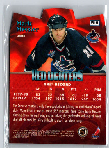 1998-99 Finest #R18 Mark Messier Red Lighters G15