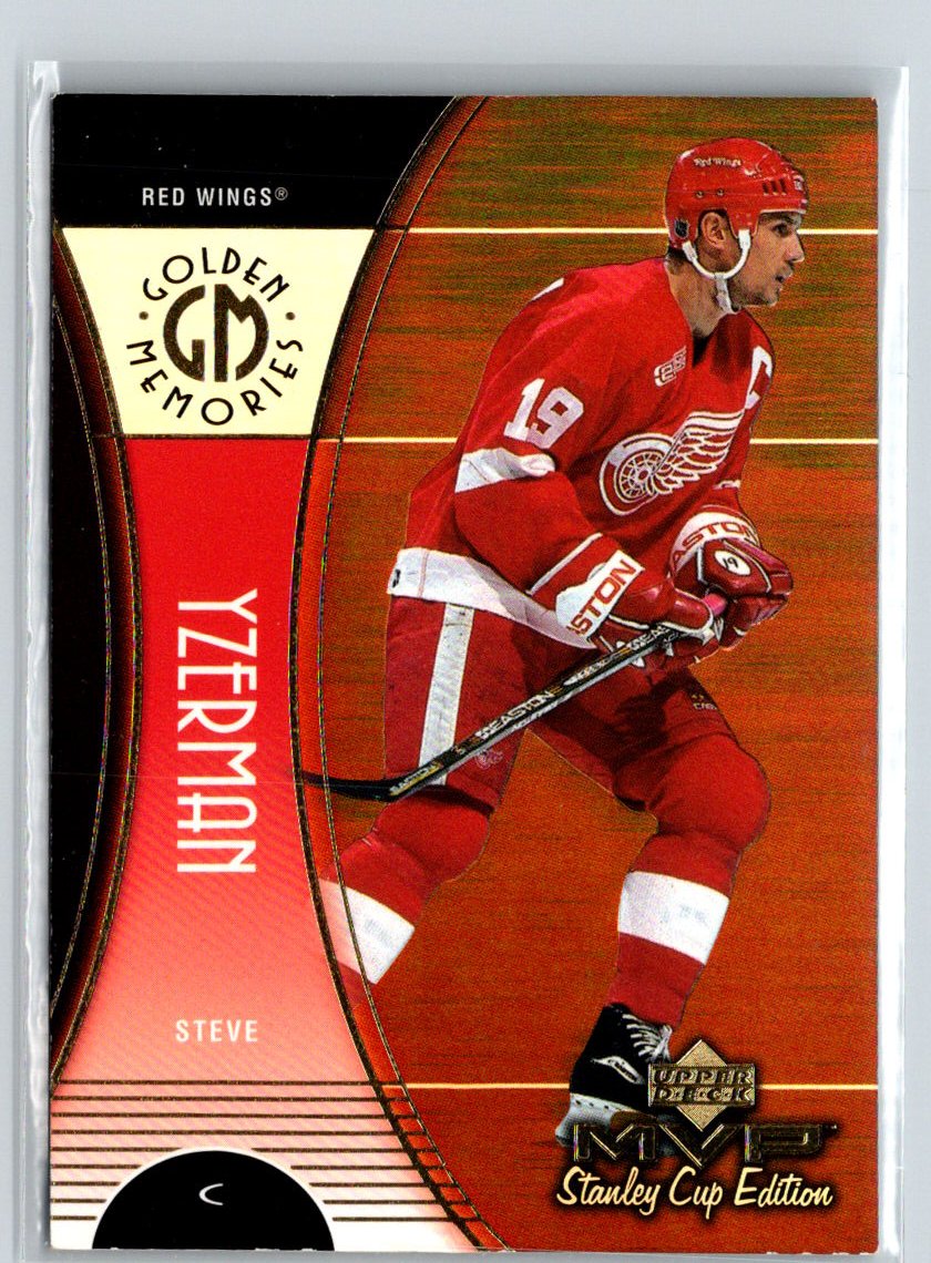 1999-00 Upper Deck MVP Stanley Cup #GM5 Steve Yzerman Golden Memories G15