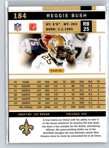 2011 Score #184 Reggie Bush End Zone G15