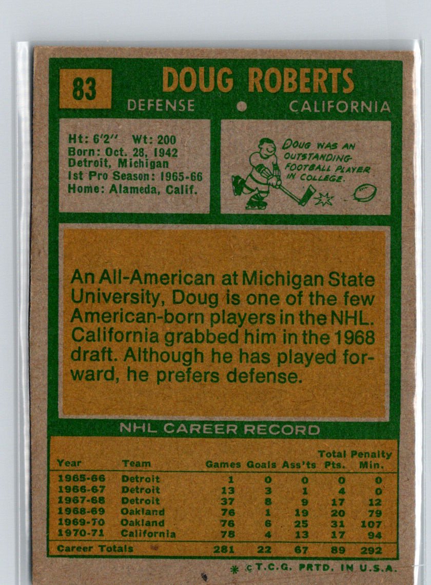 1971-72 Topps #83 Doug Roberts G16