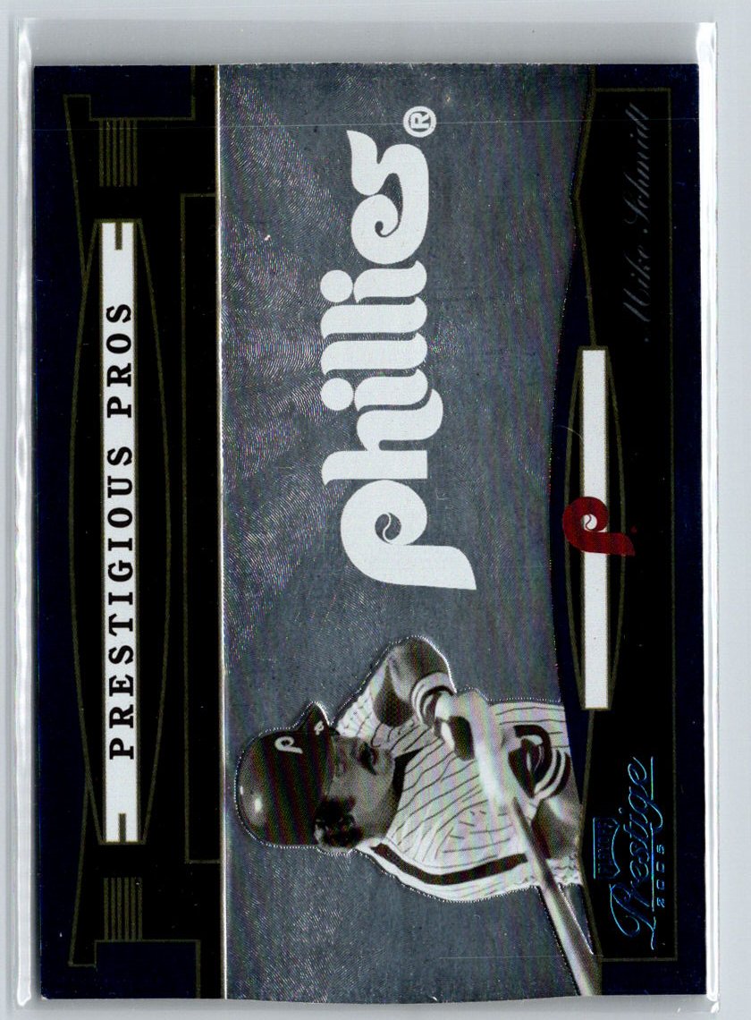 2005 Playoff Prestige #PP-100 Mike Schmidt Prestigious Pros Blue #/900 G17