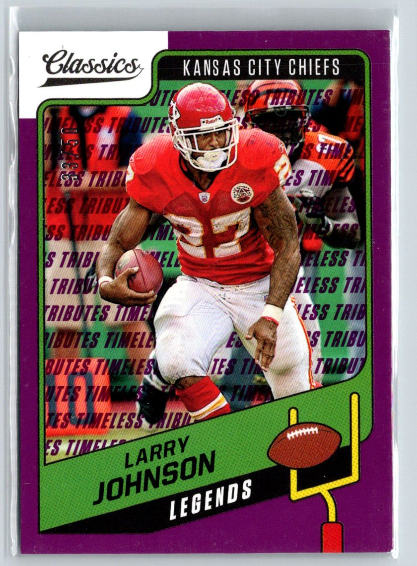 2021 Panini Classics #135 Larry Johnson H2 Timeless Tributes Purple #/50 G17