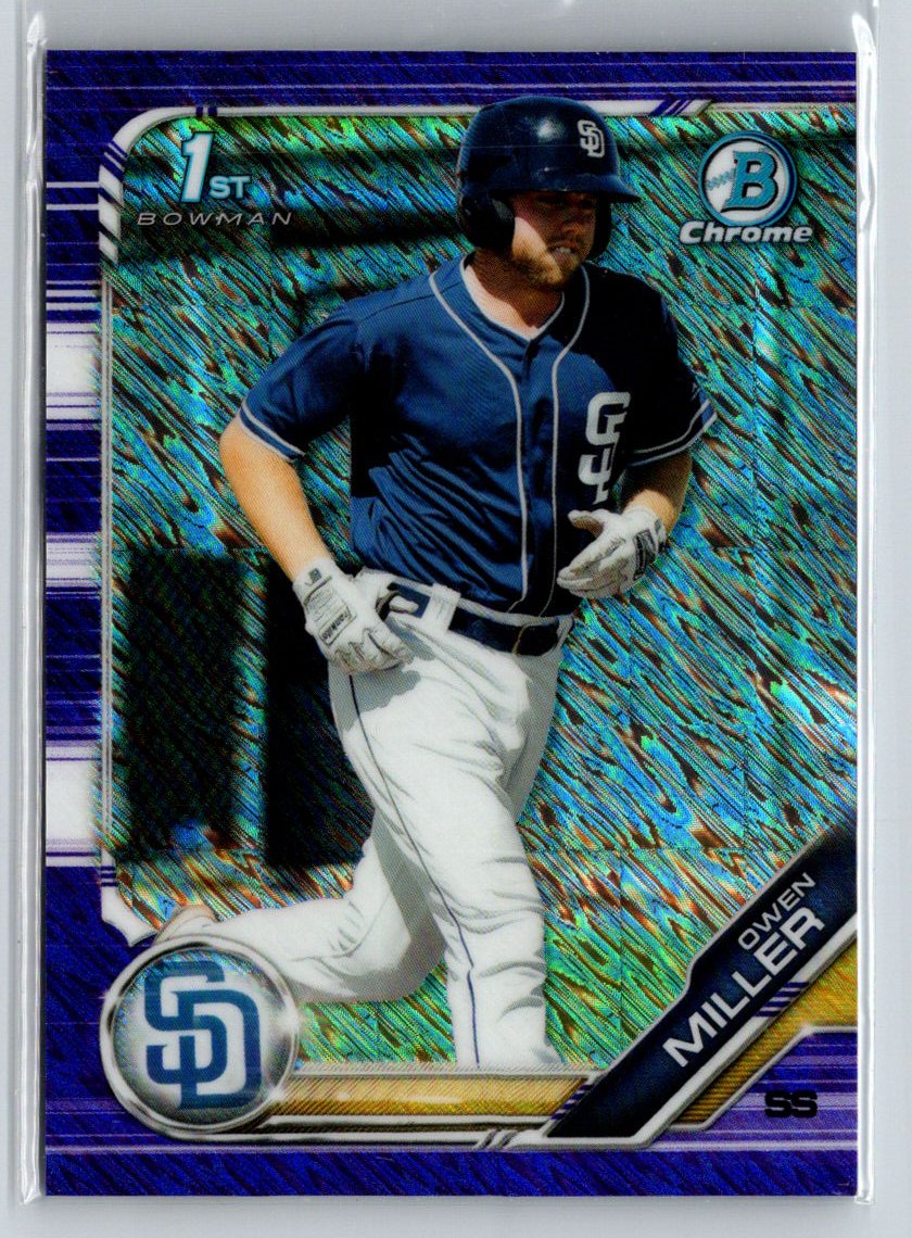 2019 Bowman Chrome #BCP-170 Owen Miller Prospects Purple Shimmer Refractor G17