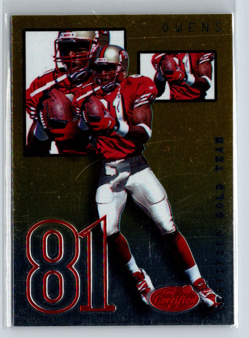 1999 Leaf Certified #CGT27 Terrell Owens Certified Gold Team G17
