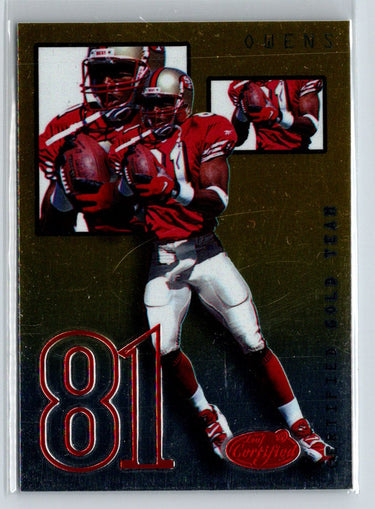 1999 Leaf Certified #CGT27 Terrell Owens Certified Gold Team G17