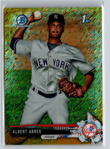 2017 Bowman Chrome #BCP153 Albert Abreu Gold Shimmer Refractor #/50 G18