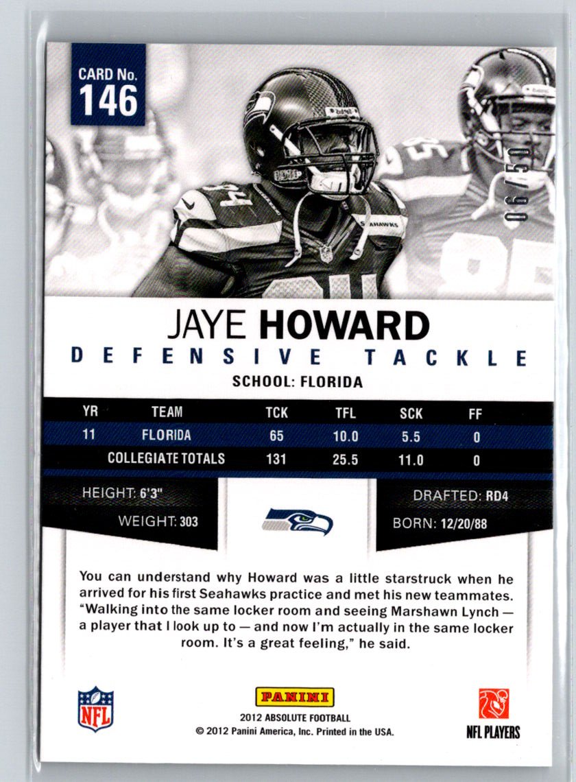 2012 Panini Absolute #146 Jaye Howard Spectrum Silver #/50 G18