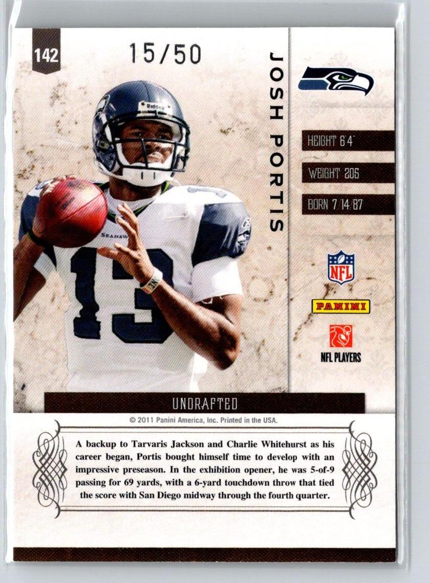 2011 Panini Plates & Patches #142 Josh Portis Gold #/50 G18