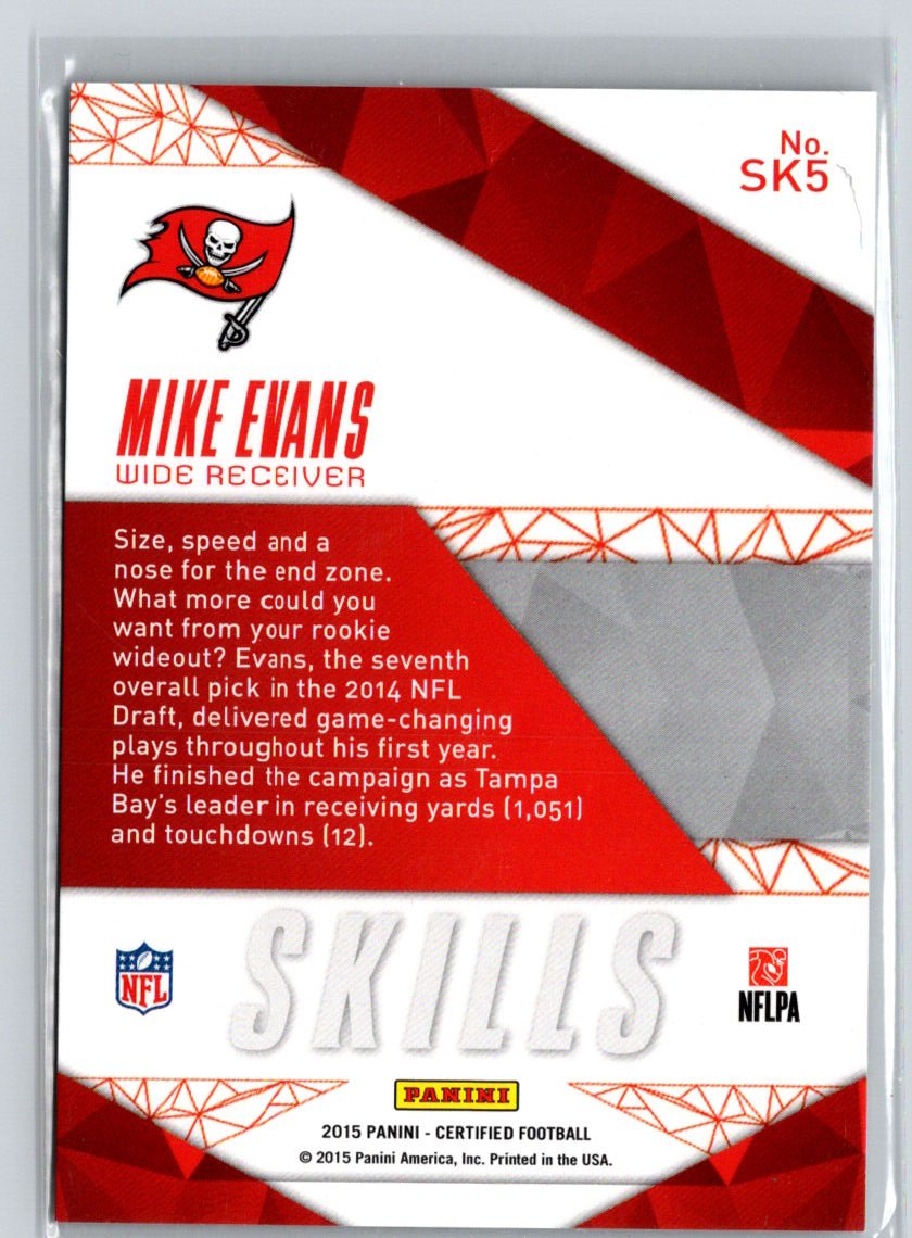 2015 Panini Certified #SK5 Mike Evans Skills - Mirror Gold #/50 G18