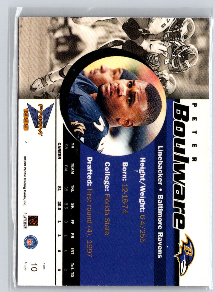 1999 Pacific Prism #10 Peter Boulware Holographic Purple #/320 G19