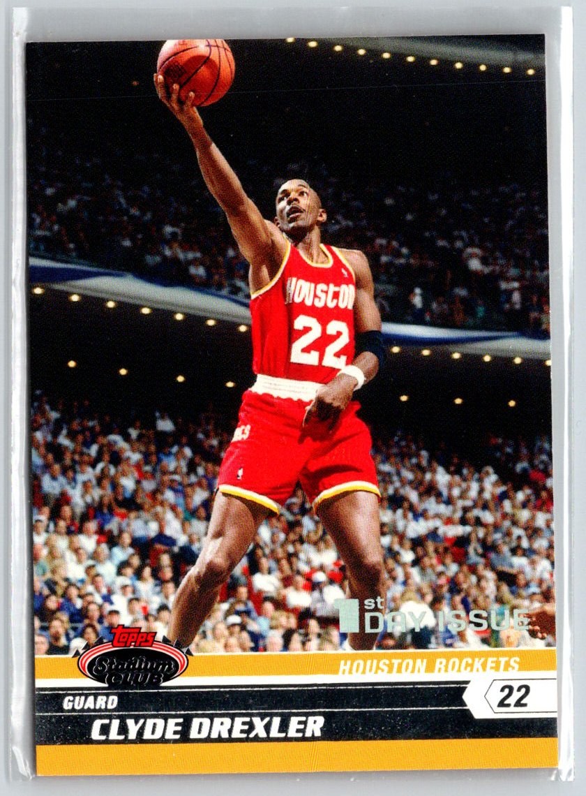 2007-08 Stadium Club #84 Clyde Drexler 1st Day Issue #/1999 G20