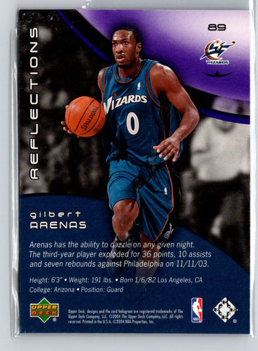 2003-04 Upper Deck  Gilbert Arenas Reflections Amethyst #/300 G20