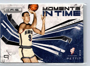 2009-10 Panini Rookies & Stars #1 Bob Pettit Moments in Time Black #/100 G21