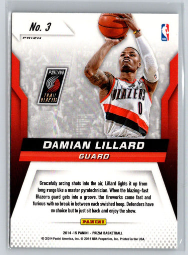 2014-15 Panini Prizm #3 Damian Lillard Fireworks G21