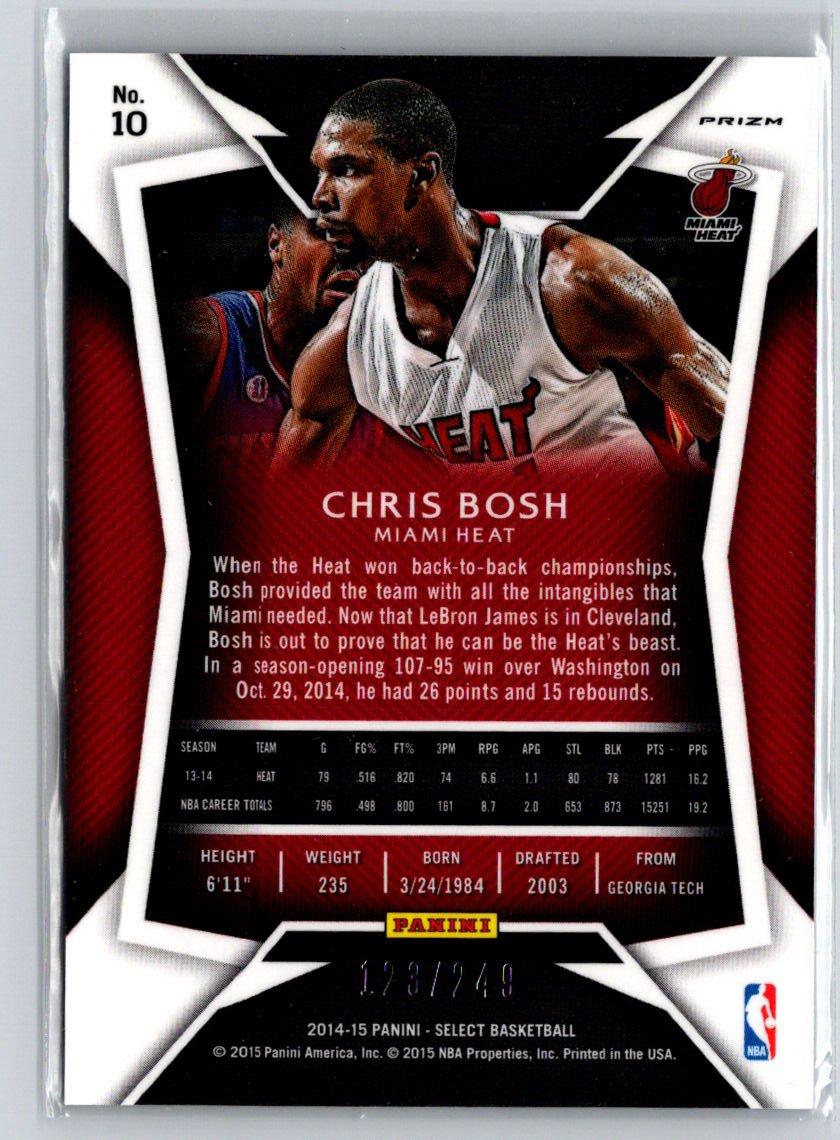 2014-15 Panini Select #10 Chris Bosh Prizms Blue #/249 G21