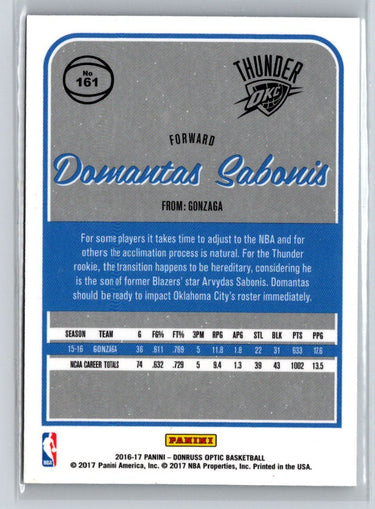 2016-17 Donruss Optic #161 Domantas Sabonis G21