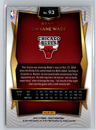 2016-17 Panini Select #93 Dwyane Wade Silver Prizms G21