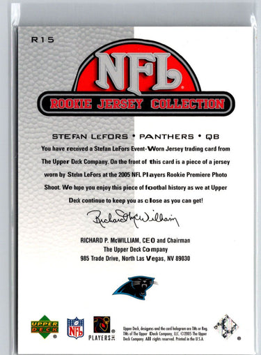 2005 Upper Deck Rookie Materials #R15 Stefan LeFors Rookie Jerseys G22