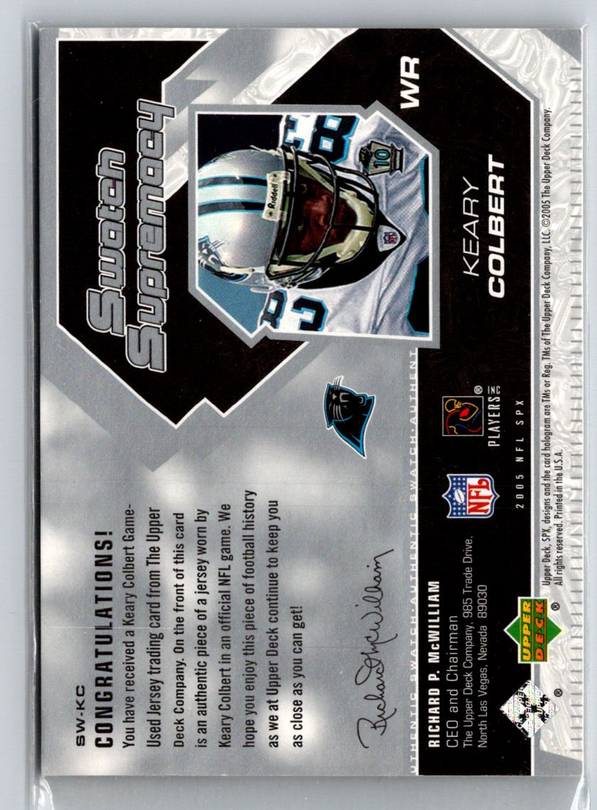 2005 SPx #SW-KC Keary Colbert Swatch Supremacy G22
