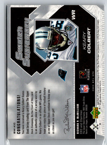 2005 SPx #SW-KC Keary Colbert Swatch Supremacy G22