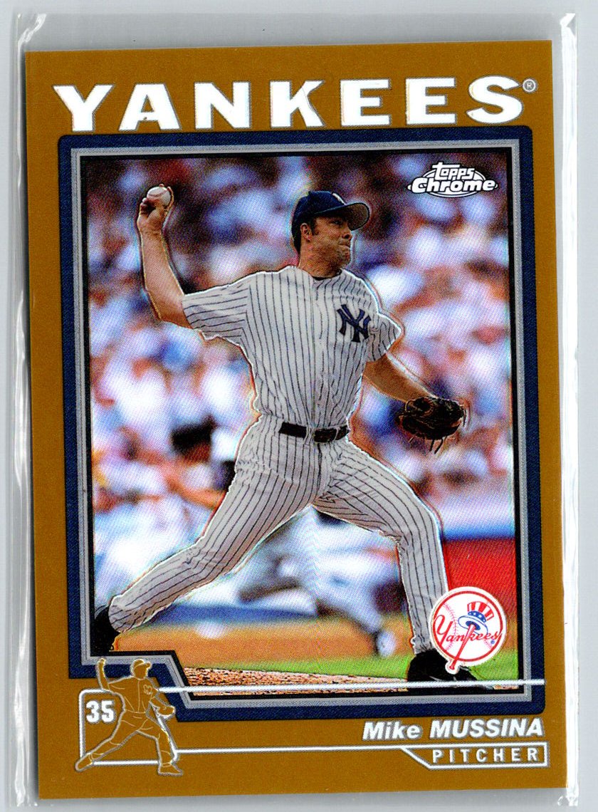 2004 Topps Chrome #27 Mike Mussina Gold Refractors G23