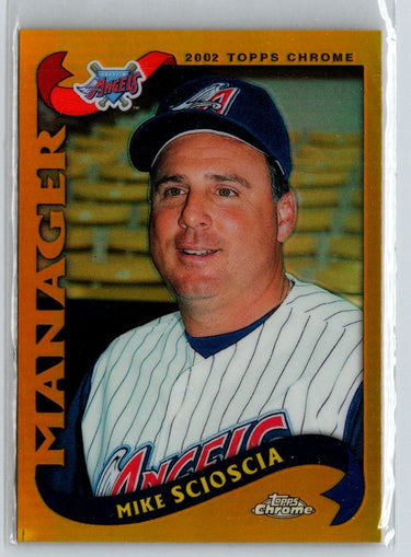2002 Topps Chrome #292 Mike Scioscia Gold Refractors G23