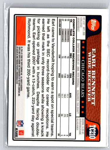 2008 Topps Chrome #TC210 Earl Bennett Xfractors G23