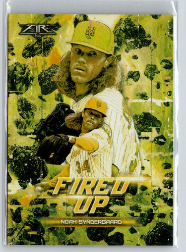 2018 Topps Fire #F-9 Noah Syndergaard Fired Up Gold Minted G23