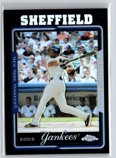 2005 Topps Chrome #40 Gary Sheffield Black Refractors #/225 G23