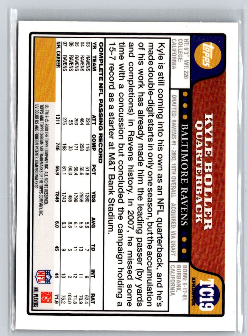 2008 Topps Chrome #TC19 Kyle Boller Xfractors G24