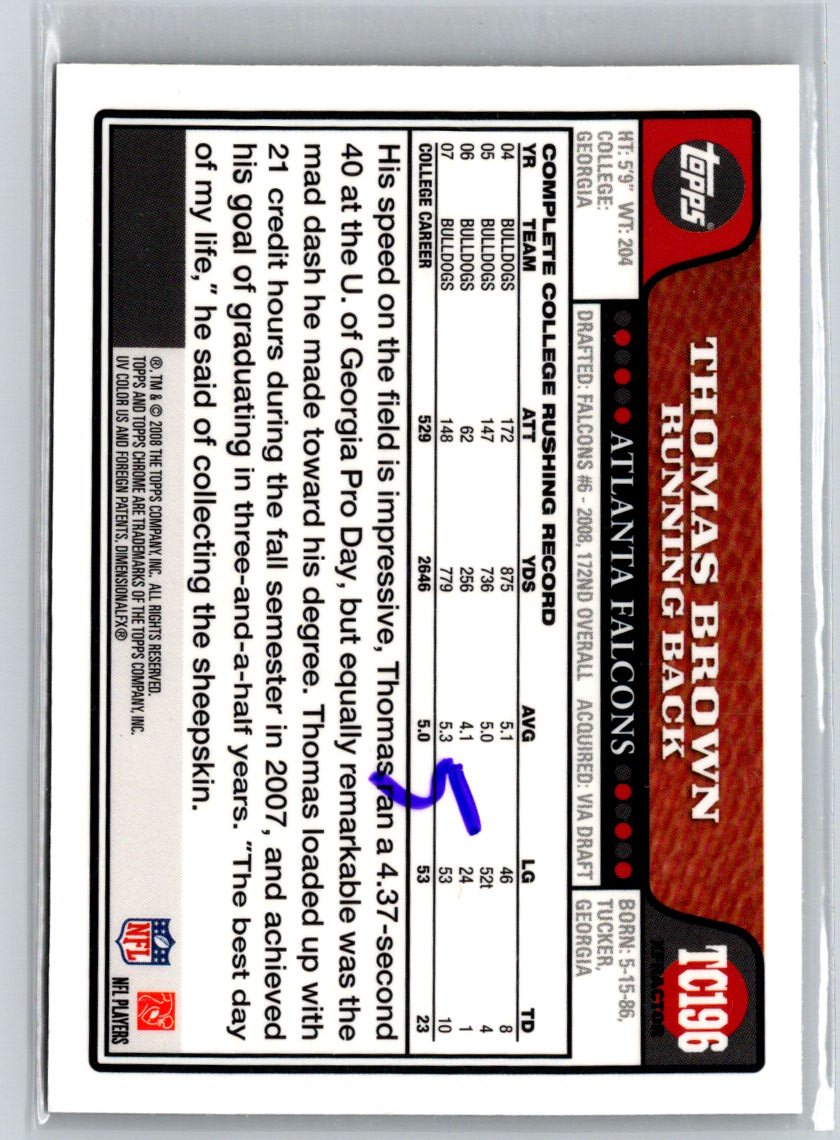 2008 Topps Chrome #TC196 Thomas Brown Xfractors G24