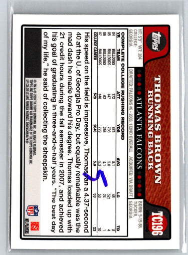 2008 Topps Chrome #TC196 Thomas Brown Xfractors G24