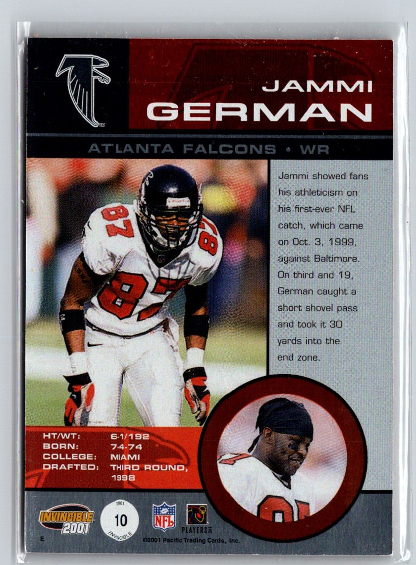 2001 Pacific Invincible #10 Jammi German Red #/750 G24
